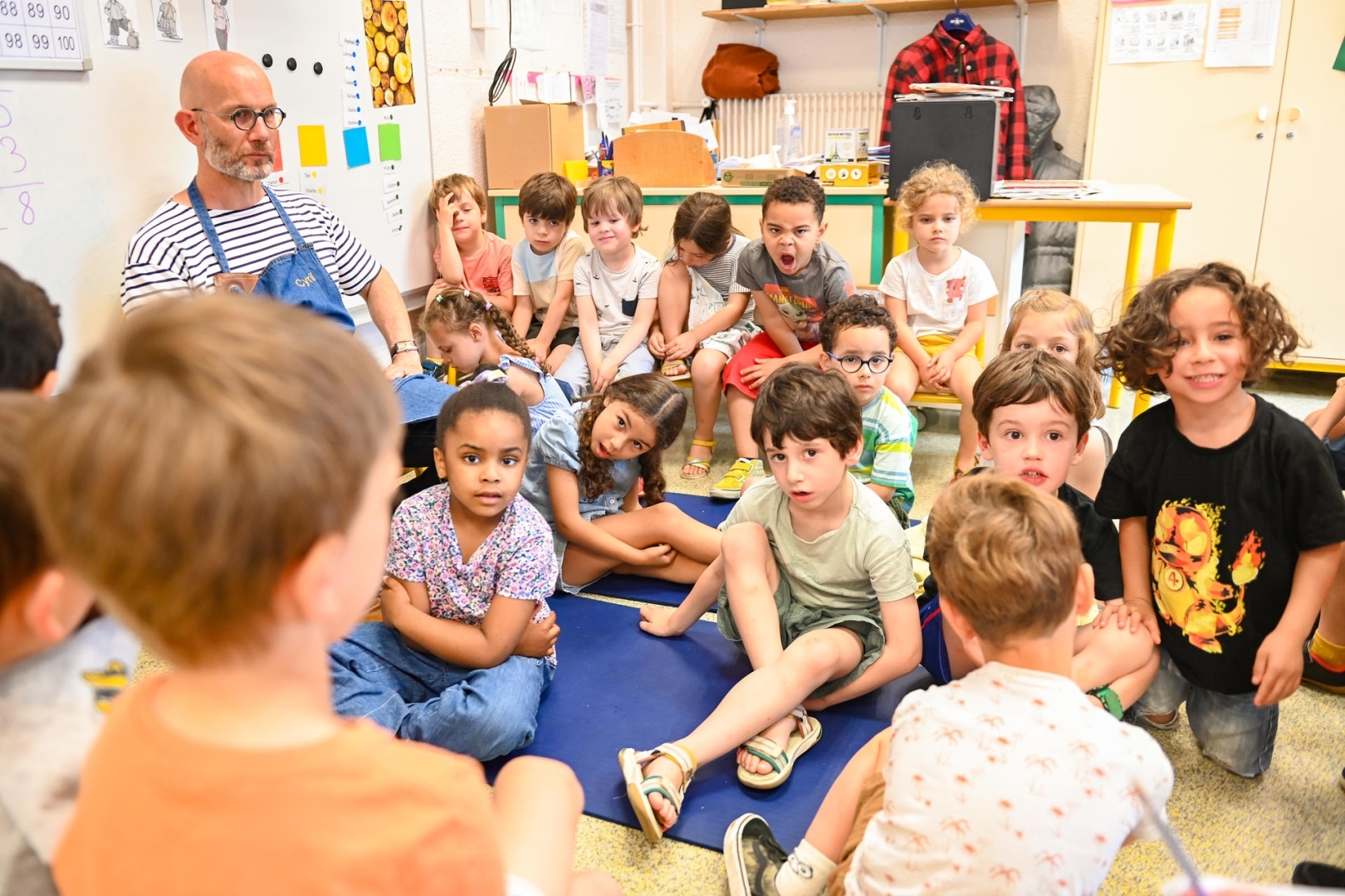 Eleves de la classe bilingue occitan de l'école Francis Garnier à Montpellier. 