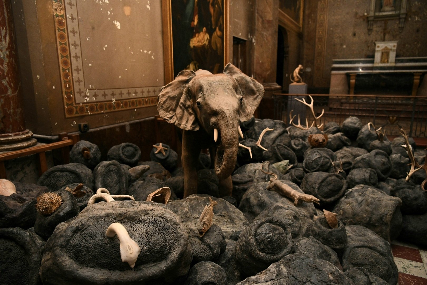 Installation de Jean Luc Parent à la Chapelle de l'oeuvre de la Miséricorde