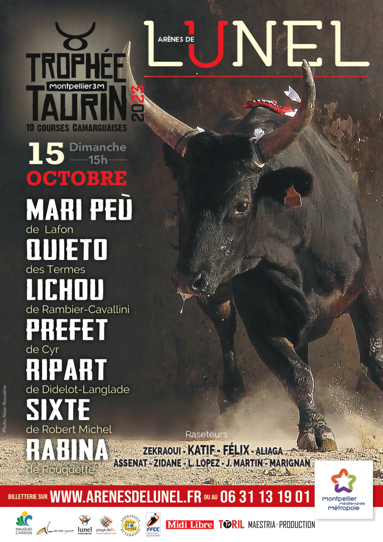 affiche trophée taurin à lunel