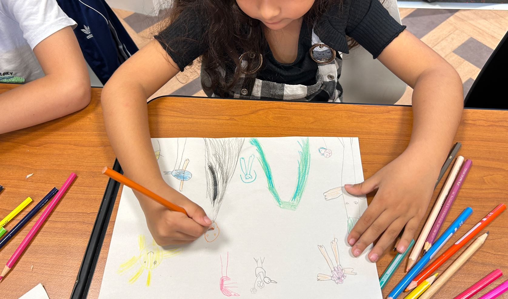 Atelier de dessin en classe à Montpellier