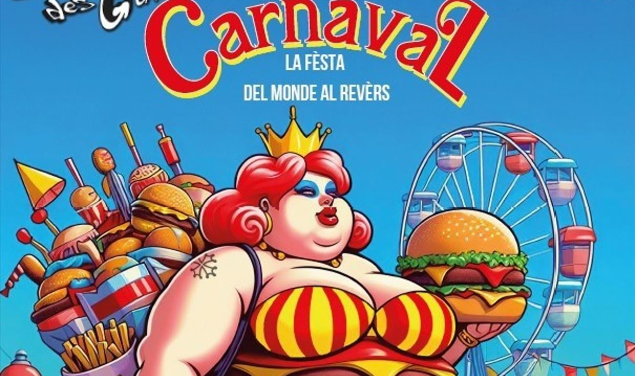 Visuel de l'affiche du carnaval Occitan, représentant un personnage de malbouffe