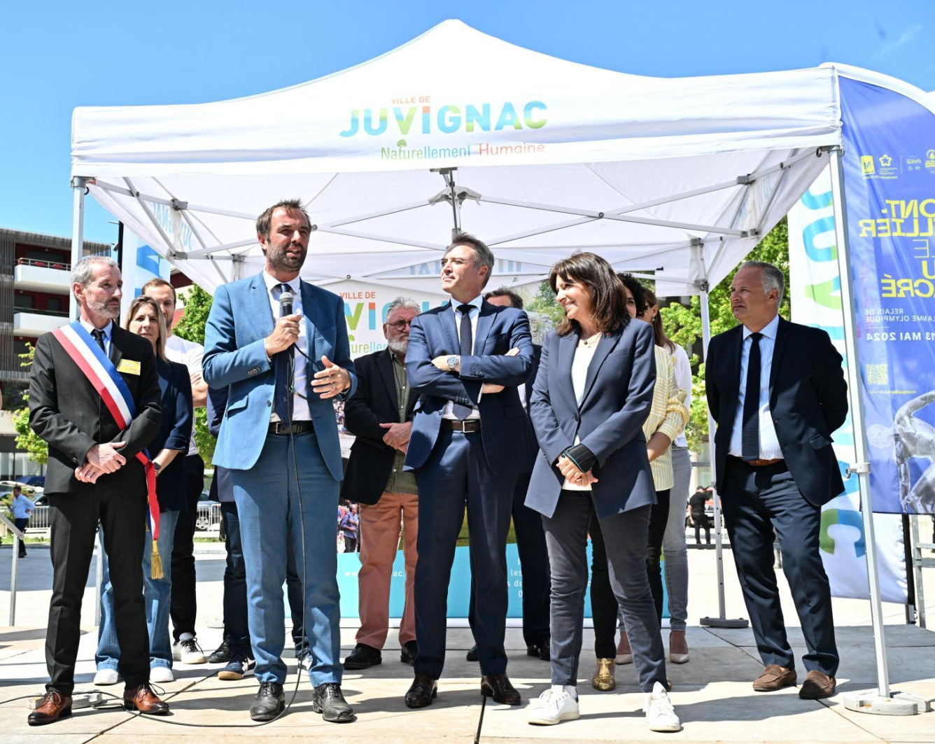 Discours de lancement du relais de la flamme olympique à Juvignac