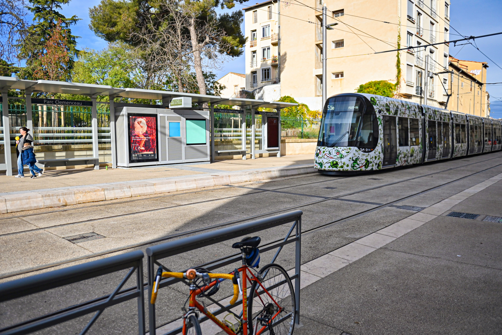 La ligne 5 à Clemenceau lors de la "marche à blanc"