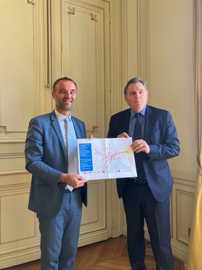 Michaël Delafosse a rencontré Philippe Tabarot, ministre des Transports le 22 juin à la Préfecture de l'Hérault