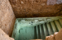 Vue intérieure du Mikvé, bain rituel juif