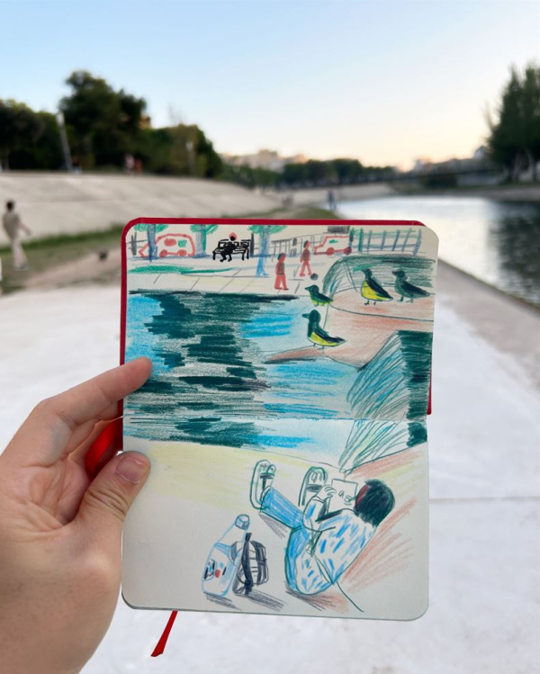 Vue du Lez dessinée par Minna Yu