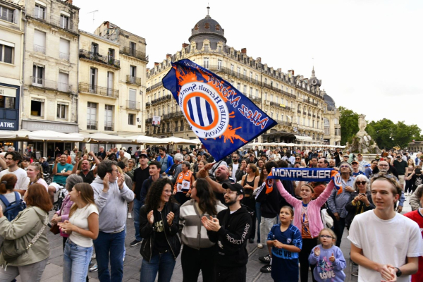 Les supporters ont pu partager ce moment de célébration avec leur équipe 
