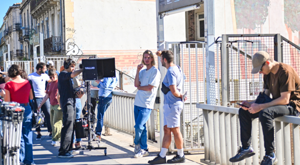 Paul Mirabel en tournage à Montpellier 